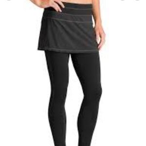 Athleta Black Placid 2 in 1 Leggings